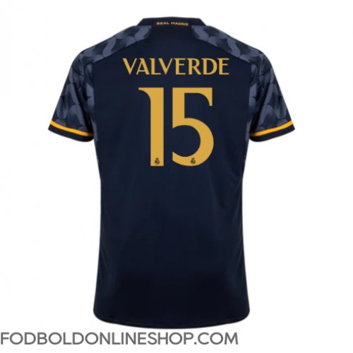 Real Madrid Federico Valverde #15 Udebanetrøje 2023-24 Kortærmet